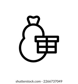 Christmas, Outline, Xmas, Holiday, Happy, New Year, Flat Icon Logo Illustration Vector Isolated. Suitable for Web Design, Logo, App. 

