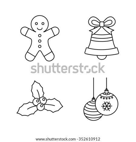 Download Christmas Outlines Vector Icons Stock Vector (Royalty Free ...