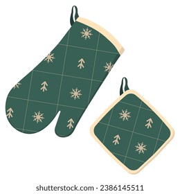 Free Vector  Kitchen mittens and potholders oven mitts