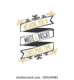 Christmas overlay in gold and grey at white background