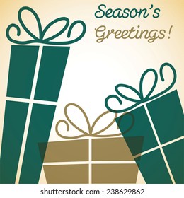 Christmas overlay present card in vector format.