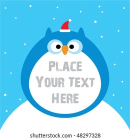 christmas owl greeting
