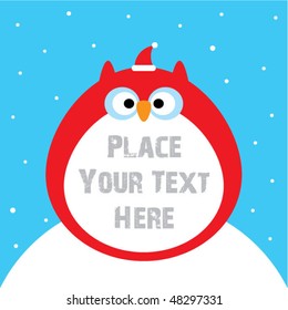 christmas owl greeting