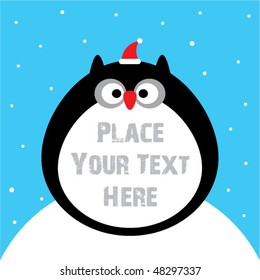 christmas owl greeting