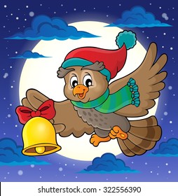 Christmas owl theme image 2 - eps10 vector illustration.