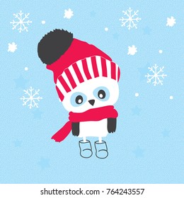 Christmas owl vector illustration