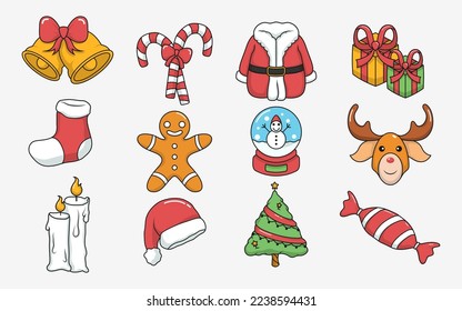 Paquete navideño de elementos encantadores