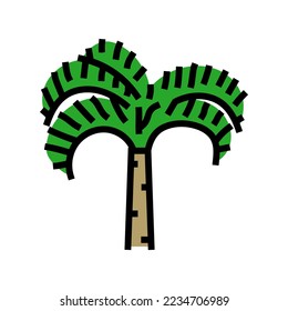 christmas palm tree color icon vector. christmas palm tree sign. isolated symbol illustration
