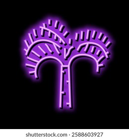 christmas palm tree neon light sign vector. christmas palm tree sign. isolated symbol illustration