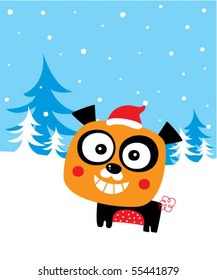 christmas panda doodle