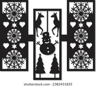 Christmas panel wall decor design