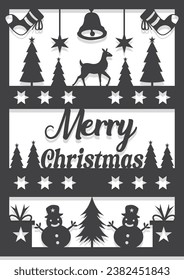 Christmas panel wall decor design