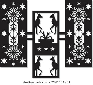 Christmas panel wall decor design