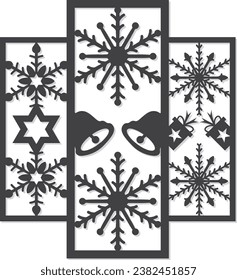 Diseño de la pared del panel de Navidad