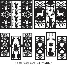Christmas panel wall decor design