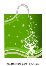 Christmas Paper Bag Design - Vector