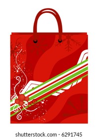 Diseño de la bolsa de papel de Navidad - Vector