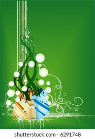 Christmas Paper Bag Design - Vector