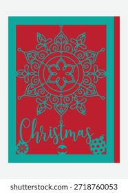 Weihnachten Papier Schneiden Dekoration Vektor Illustration Karte Design Winter Urlaub Gruß Ornament Silhouette Schneeflocke verzieren Poster