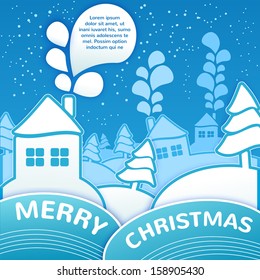Christmas paper landscape