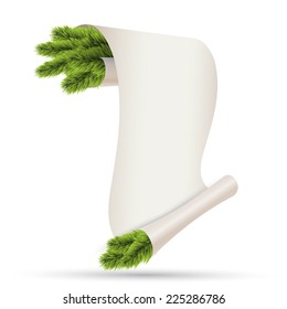 Christmas paper on white background