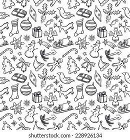 Christmas Paper Pattern Black And White