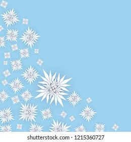 Christmas Paper Snowflakes Composition