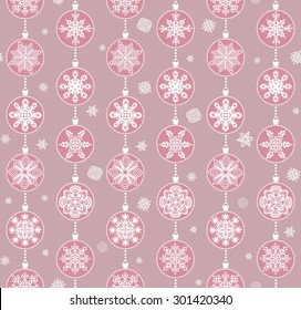 Christmas paper wallpaper with hanging balls pattern