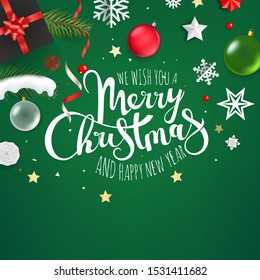 Christmas party announcement. Vector template.