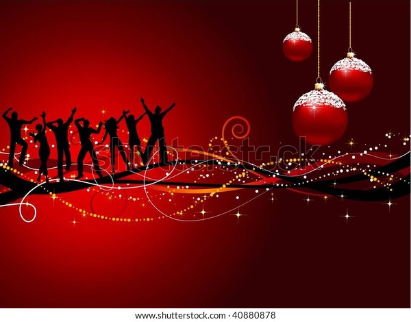 Christmas Party Background Stock Vector (Royalty Free) 40880878