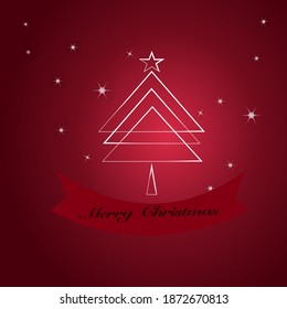 Christmas party and background design vector style red background Christmas decorations.