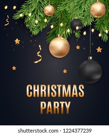 Christmas Party Background. Vector Illustration EPS10