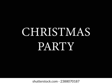 Christmas Party beautiful text illustration design