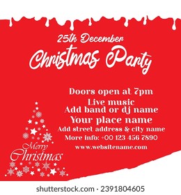 Christmas party celebration flyer poster social media post design