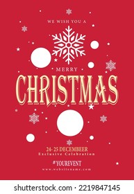 Christmas party celebration party poster flyer or social media post template design