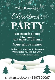 Christmas party celebration poster flyer social  media post design