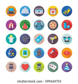 Christmas, Party and Celebrations Vector Icons 4