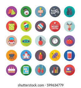 Christmas, Party and Celebrations Vector Icons 8
