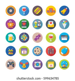 Christmas, Party and Celebrations Vector Icons 5
