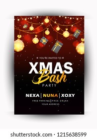 Christmas party design template. 