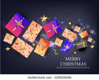 
Christmas Party design, x mas party template. Winter holidays background