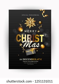 Christmas Party design, x mas party template. Winter holidays background 