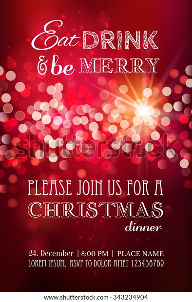 christmas party dinner invitation poster flyer royalty christmas luncheon flyer