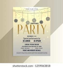christmas party event flyer design template