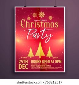 christmas party flyer design template card