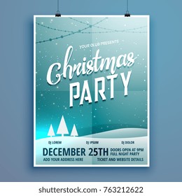 christmas party flyer design template
