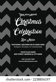 Christmas party flyer poster social media post design