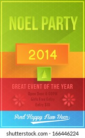 Christmas Party Flyer Poster Vector Design Template