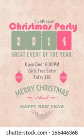 Christmas Party Flyer Poster Vector Design Template