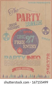 Christmas Party Flyer Poster Vector Design Template